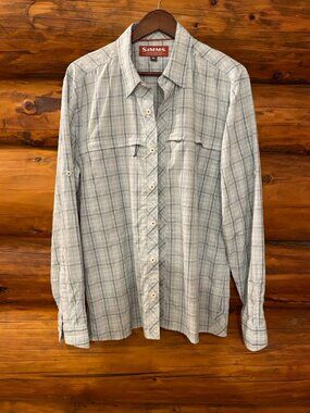 Simms Fishing Lightweight Button Up  Shirt